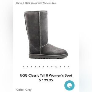 UGG Classic Tall II Boot womens size 10 worn once in grey 💖💖 do not have box